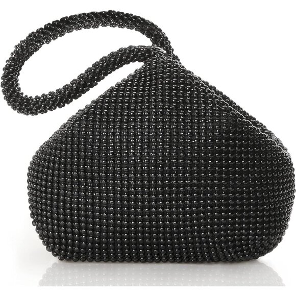 Beaded Clutch Evening Bags Vintage Elegant Triangle Purse for Women - Picture 1 of 6